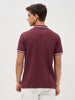 Men's Maroon Solid Regular Fit Half Sleeve Cotton Polo T-Shirt