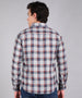 Urbano Fashion Men's Grey Cotton Full Sleeve Slim Fit Casual Checkered Shirt