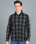Urbano Fashion Men's Black Cotton Full Sleeve Slim Fit Casual Checkered Shirt