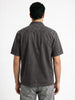 Men's Grey Oversized Fit Half Sleeve Solid Casual Denim Shirt