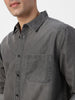 Men's Grey Full Sleeve Regular Fit Casual Denim Shirt