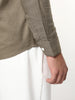 Men's Coffee Linen Blend Full Sleeve Relaxed Fit Casual Solid Shirt