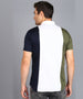 Urbano Fashion Men's Blue, White, Green Cotton Half Sleeve Slim Fit Casual Colorblock Shirt