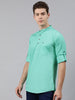 Urbano Fashion Men Sea Green Slim Fit Solid Casual Shirt