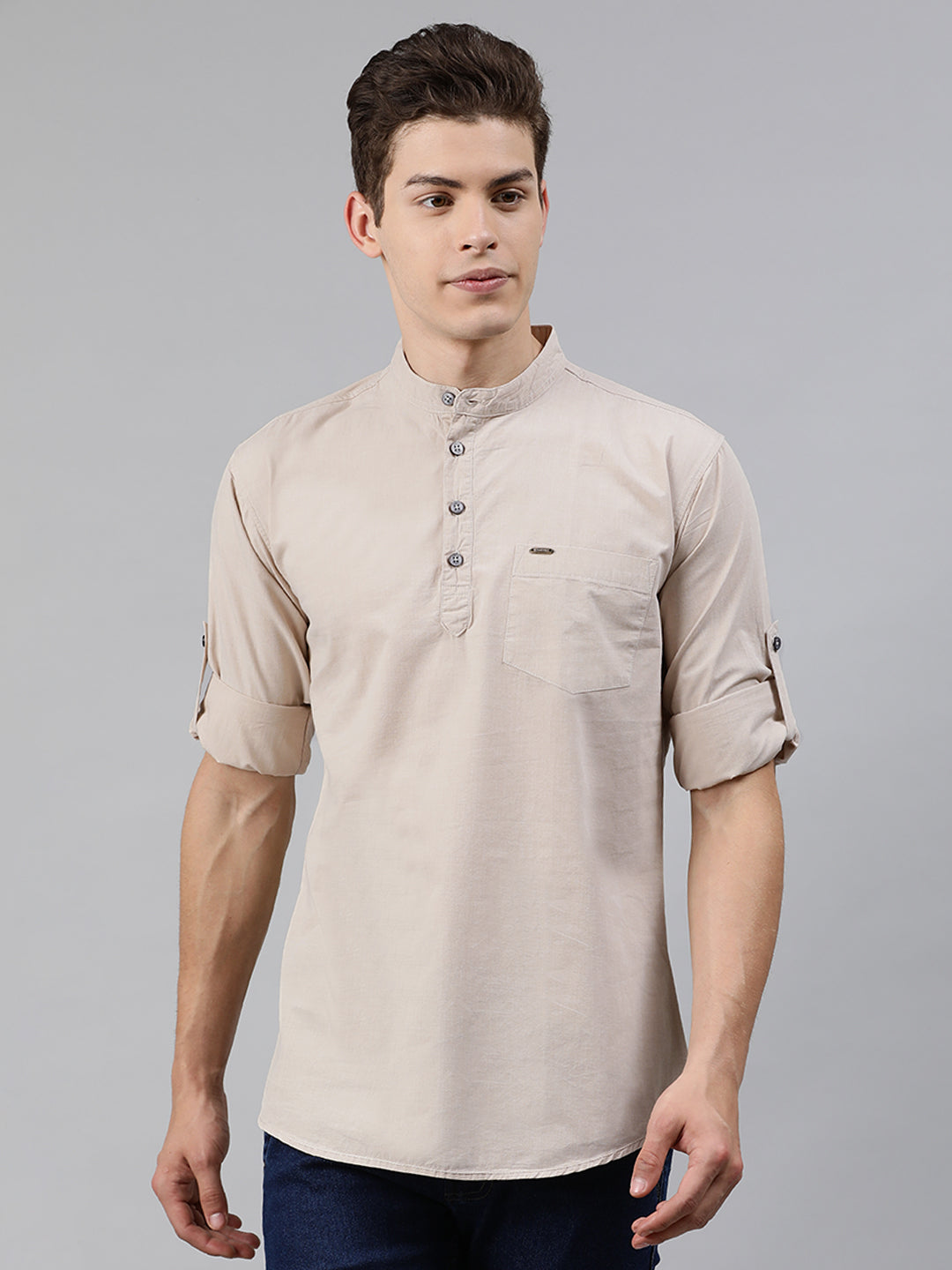Classic Men's Beige Shirt