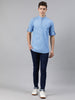 Urbano Fashion Men Blue Slim Fit Solid Casual Shirt
