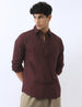 Men's Cocoa Cotton Full Sleeve Regular Fit Casual Solid Shirt