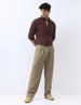 Men's Cocoa Cotton Full Sleeve Regular Fit Casual Solid Shirt