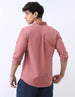 Men's Dusty Pink Cotton Full Sleeve Regular Fit Casual Solid Shirt