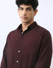 Men's Cocoa Cotton Full Sleeve Regular Fit Casual Solid Shirt