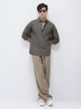 Men's Dark Grey Cotton Full Sleeve Regular Fit Casual Solid Shirt