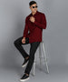 Urbano Fashion Men's Maroon Cotton Full Sleeve Slim Fit Casual Solid Shirt