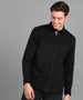Urbano Fashion Men's Black Cotton Full Sleeve Slim Fit Casual Solid Shirt