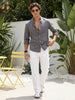 Men's Grey Cotton Full Sleeve Regular Fit Solid Oxford Shirt With Button-Down Collar