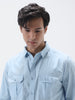 Men's Light Blue Cotton Full Sleeve Regular Fit Casual Solid Shirt