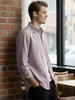 Men's Maroon Cotton Full Sleeve Regular Fit Casual Striped Shirt