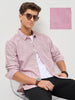 Men's Maroon Cotton Full Sleeve Regular Fit Casual Striped Shirt