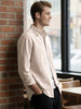 Men's Pumpkin Spice Cotton Full Sleeve Regular Fit Casual Striped Shirt