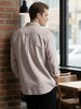 Men's Rust Cotton Full Sleeve Regular Fit Casual Striped Shirt