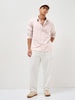 Men's Rust Cotton Full Sleeve Regular Fit Casual Striped Shirt