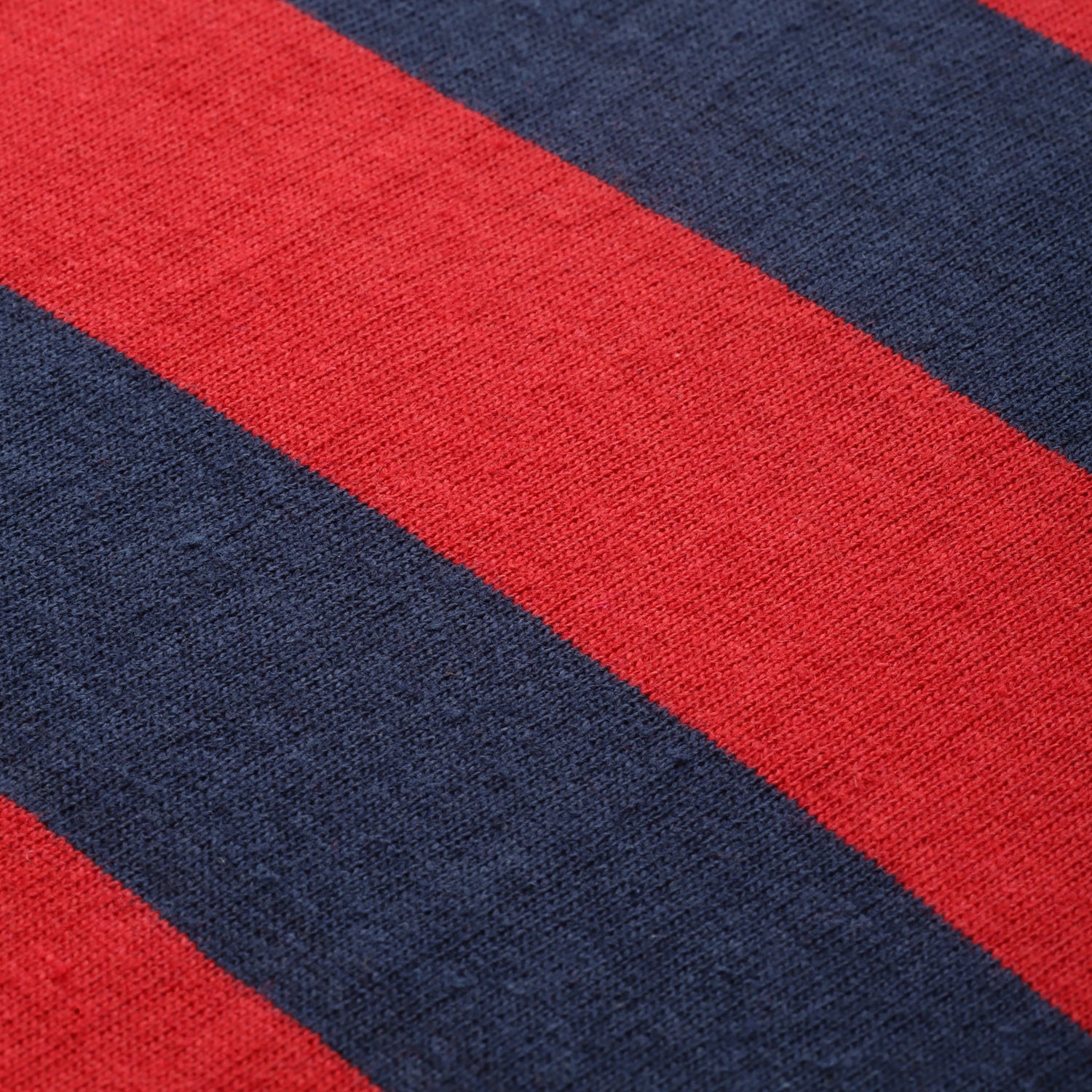 Men's Red, Navy Blue Striped Half Sleeve Slim Fit Cotton T-Shirt
