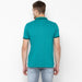 Urbano Fashion Men's Teal Green Solid Slim Fit Half Sleeve Cotton Polo T-Shirt