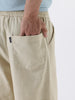 Men's Beige Loose Fit Solid Linen Blend Trousers Non-Stretchable
