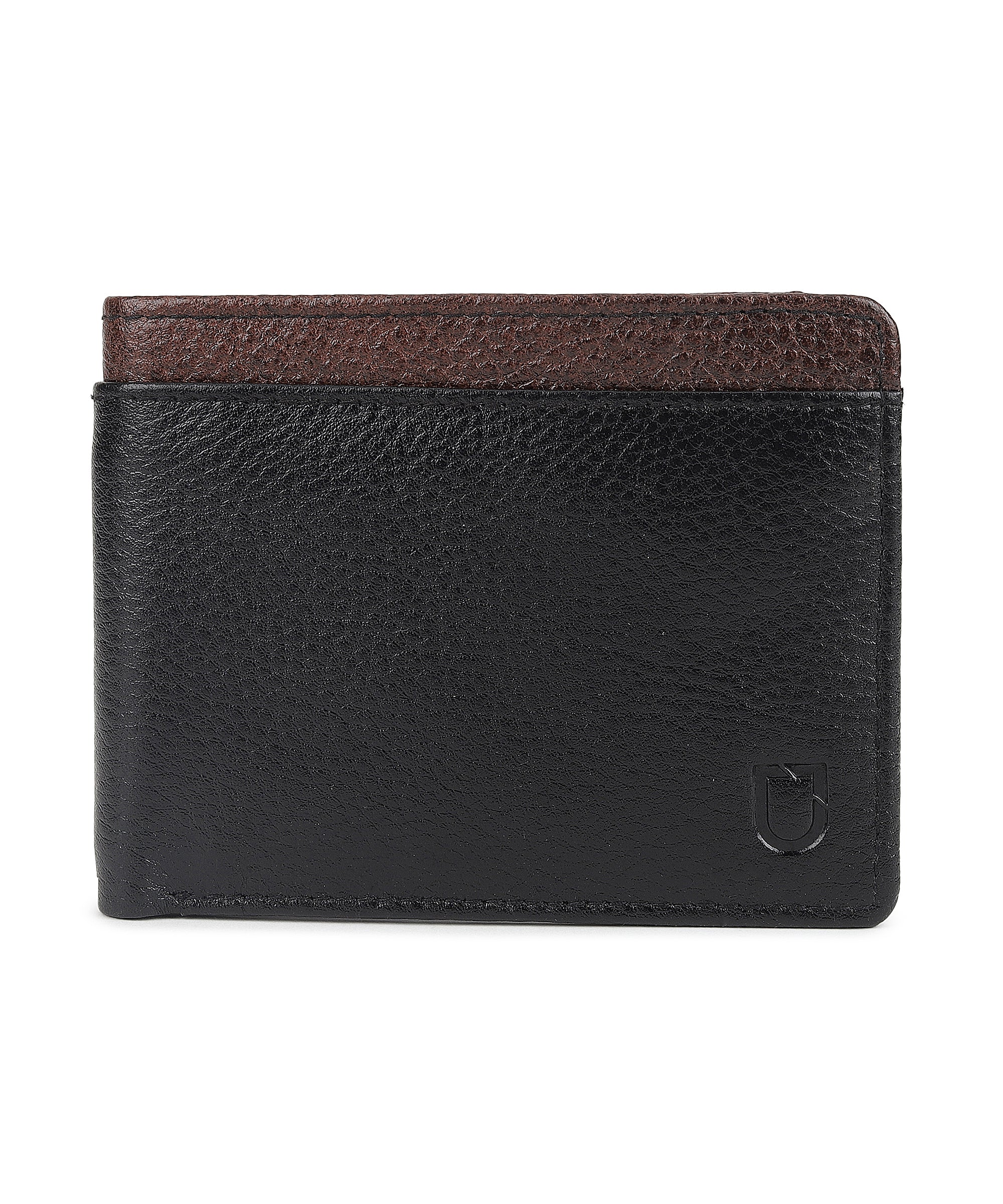 Urbano Fashion Men's Casual, Formal Black Genuine Leather Wallet-6 Card Slots