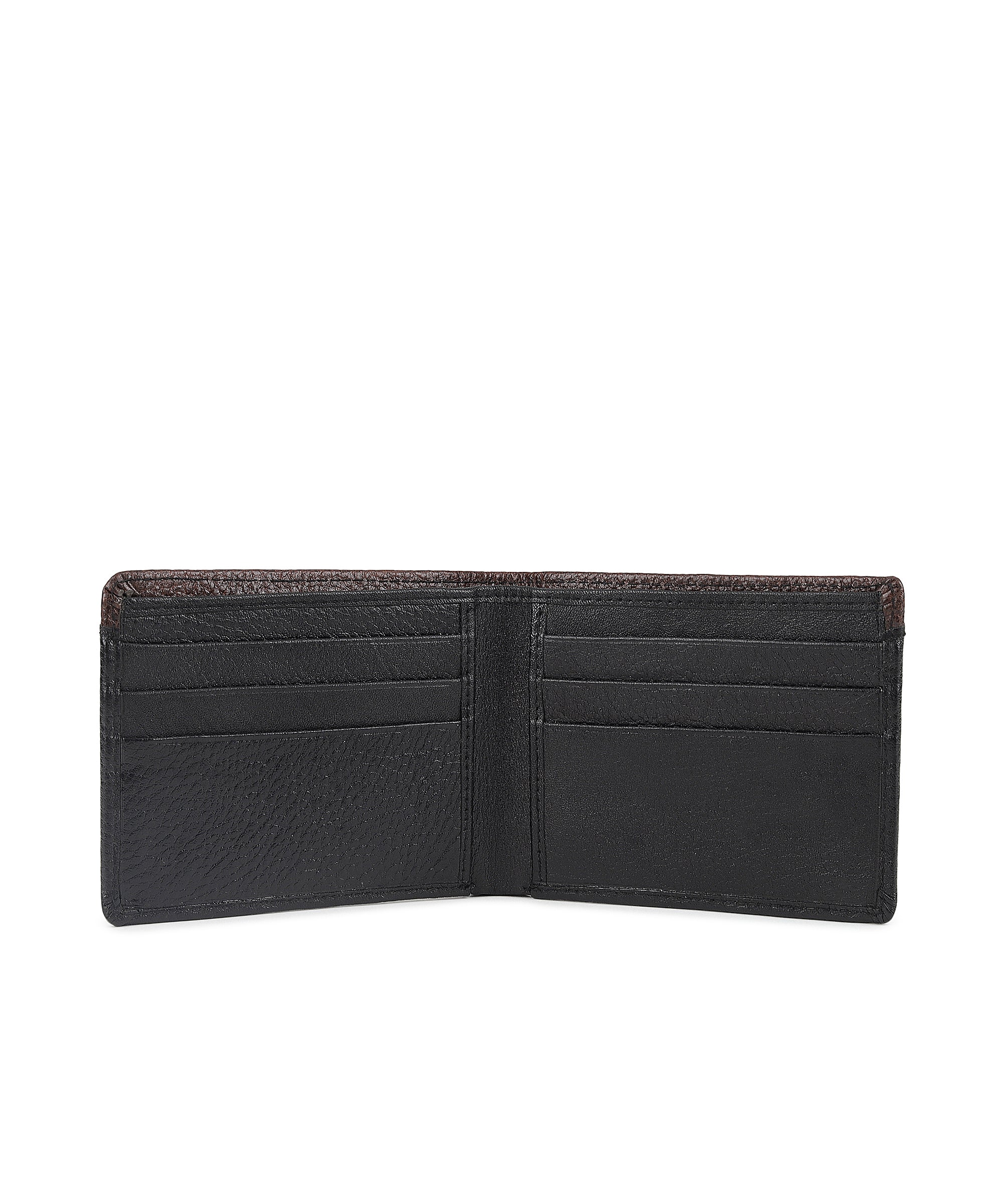 Urbano Fashion Men's Casual, Formal Black Genuine Leather Wallet-6 Card Slots