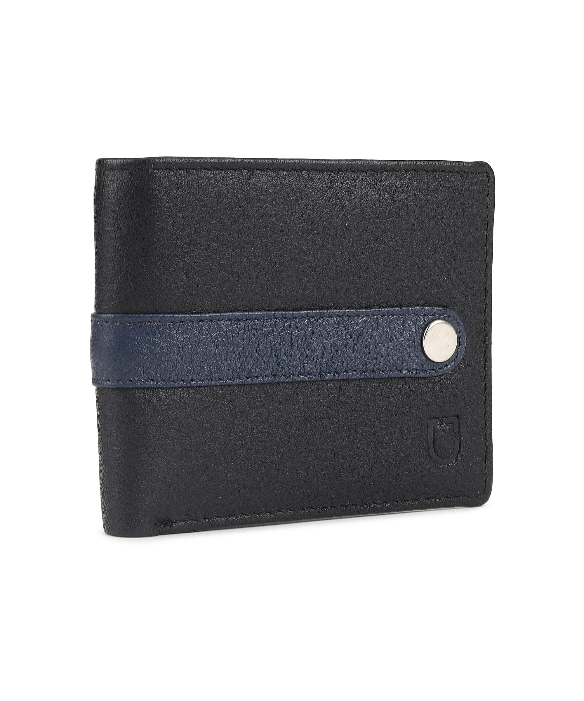 Urbano Fashion Men's Casual, Formal Black Genuine Leather Wallet-4 Card Slots