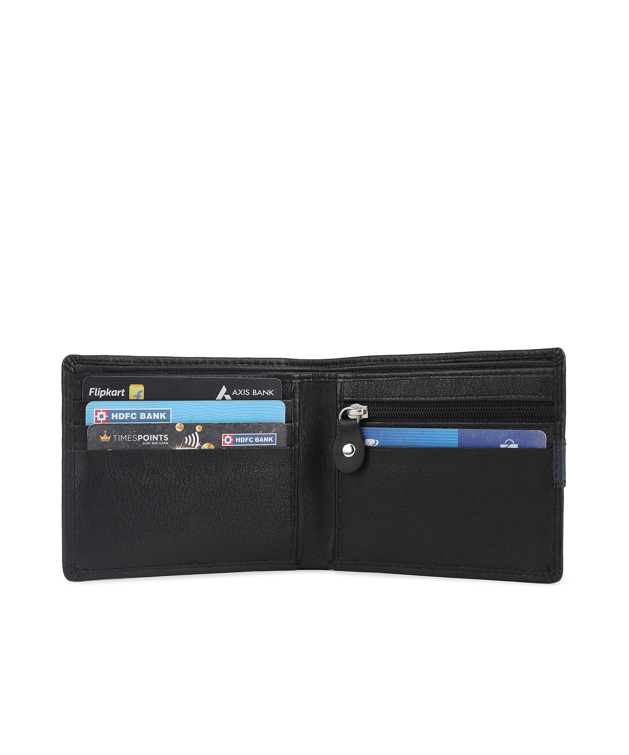 Urbano Fashion Men's Casual, Formal Black Genuine Leather Wallet-4 Card Slots