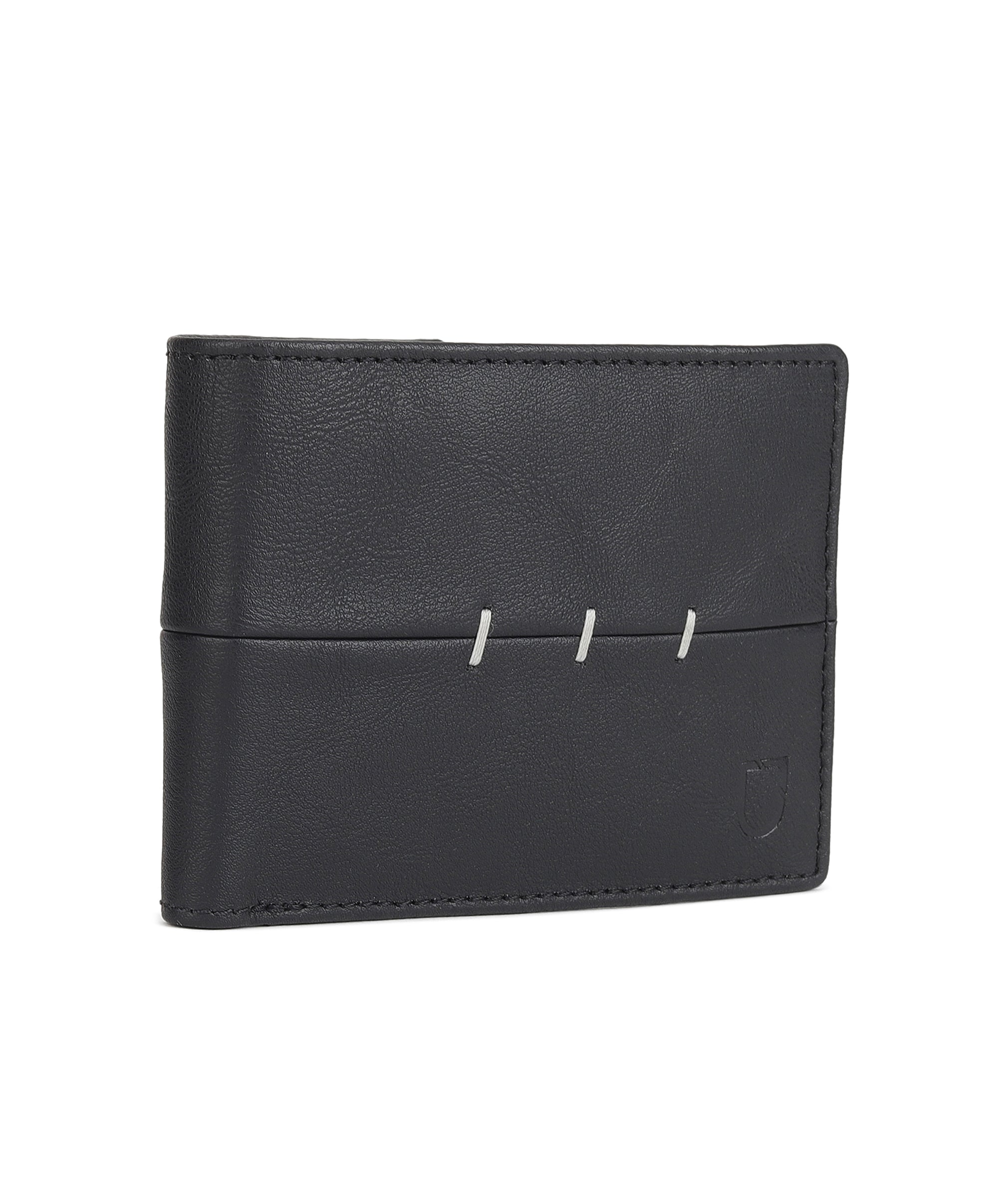 Urbano Fashion Men's Black Casual, Formal Leather Wallet-6 Card Slots