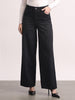 Women's Black High Rise Loose Baggy Fit Washed Jeans Non-Stretchable