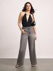 Women's Light Grey High Rise Loose Baggy Fit Washed Jeans Non-Stretchable