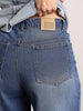 Women's Blue High Rise Loose Baggy Fit Washed Jeans Non-Stretchable
