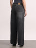 Women's Grey High Rise Loose Baggy Fit Washed Jeans Non-Stretchable