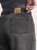 Women's Grey High Rise Loose Baggy Fit Washed Jeans Non-Stretchable