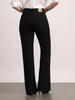 Women's Black Mid Rise Bootcut Fit Washed Jeans Stretchable