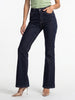 Women's Dark Blue Mid Rise Bootcut Washed Jeans Stretchable