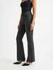 Women's Dark Grey Mid Rise Bootcut Washed Jeans Stretchable