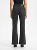 Women's Dark Grey Mid Rise Bootcut Washed Jeans Stretchable