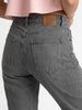 Women's Light Grey Mid Rise Bootcut Washed Jeans Stretchable