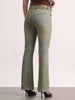 Women's Ice Blue Mid Rise Bootcut Fit Washed Jeans Stretchable