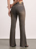 Women's Light Grey Mid Rise Bootcut Fit Washed Jeans Stretchable