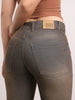 Women's Light Grey Mid Rise Bootcut Fit Washed Jeans Stretchable