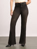 Women's Grey Mid Rise Bootcut Fit Washed Jeans Stretchable