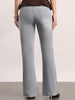 Women's Ice Grey Mid Rise Bootcut Fit Washed Jeans Stretchable