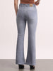Women's Light Grey Mid Rise Bootcut Fit Washed Jeans Stretchable