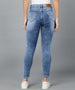 Urbano Fashion Women's Blue Skinny Fit Washed Jeans