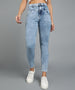 Urbano Fashion Women's Light Blue Skinny Fit Washed Jeans